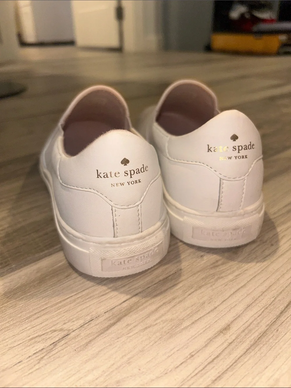 kate spade Azores White Perforated Slip-On Sneakers 7.5 - Picture 3 of 4